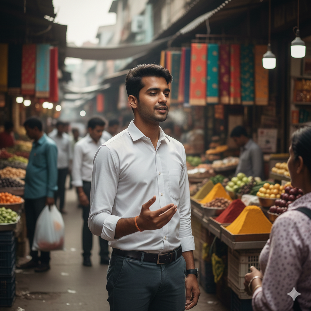 a person try to talk with stangers